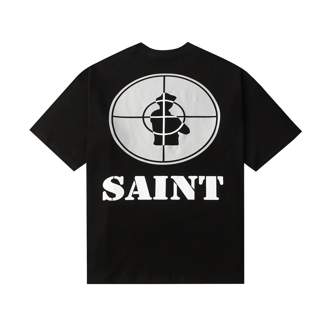 Saint Michael series trendy T craft letter drawing round neck short sleeves Style number: D3187P116 Color: black Size: S M L XL